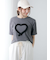 ハートフリル刺繍Tシャツ