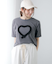 ハートフリル刺繍Tシャツ