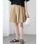 チノキュロットプリーツショートパンツ