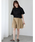 チノキュロットプリーツショートパンツ