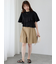 チノキュロットプリーツショートパンツ
