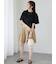 チノキュロットプリーツショートパンツ