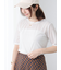 シアーハーフスリーブトップス