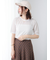 シアーハーフスリーブトップス