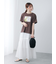 フラワー転写プリントTシャツ