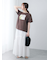 フラワー転写プリントTシャツ