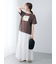 フラワー転写プリントTシャツ