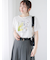 フラワー転写プリントTシャツ