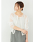 メッシュノーカラーブルゾン