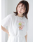 フラワーモチーフプリントTシャツ