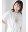フラワーモチーフプリントTシャツ
