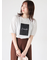 シアーアップリケTシャツ