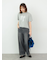 【接触冷感】レース刺繍クロップドTシャツ