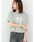 【接触冷感】レース刺繍クロップドTシャツ