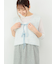 ポンポンヤーンニットショートベスト