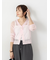 ビジュー付きシアーVネックカーディガン