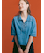 デニムレースアップシャツ《2025autumn catalog item》