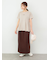 刺繍入りスムース切替トップス