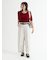 タックストレートパンツ