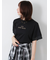 型押しプリント袖切替Tシャツ