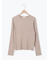 袖口釦クルーネックリブニット