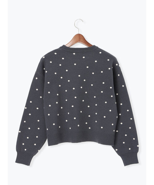 ドットジャカードクルーネックニット｜テチチ テラスの通販｜&mall