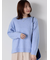 もちもちメランジクルーネックニット