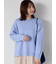 もちもちメランジクルーネックニット