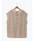 後ろ開きライン入りニットベスト