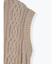 後ろ開きライン入りニットベスト