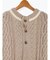 後ろ開きライン入りニットベスト