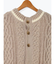 後ろ開きライン入りニットベスト