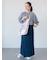 無地/柄アソート袖口シャーリングブラウス