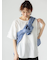 プレーティング袖タックTシャツ