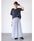 プレーティング袖タックTシャツ