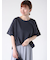 プレーティング袖タックTシャツ