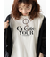 メガネ刺繍プリントTシャツ