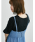 フリンジクルーネック半袖トップス