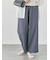 麻調ストライプイージーパンツ