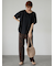 プレーティング袖タックTシャツ