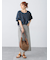 プレーティング袖タックTシャツ