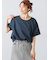 プレーティング袖タックTシャツ