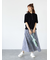 麻風ブロックチェックスカート