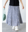 麻風ブロックチェックスカート