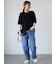 【接触冷感】サイドスリットハーフスリーブニット