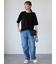 【接触冷感】サイドスリットハーフスリーブニット