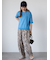 【接触冷感】サイドスリットハーフスリーブニット