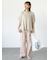 麻タッチVネックポンチョ風ニット