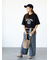 【接触冷感】カレッジ風プリントBIGTシャツ