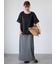 プレーティング袖タックTシャツ